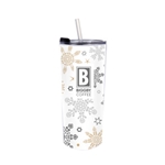 **Glitter Snowflake Tumbler - 20oz