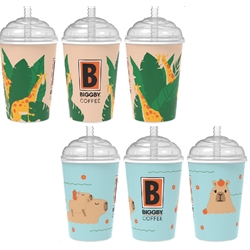 Kids Cold Cup - Capybara / Giraffe - 12oz